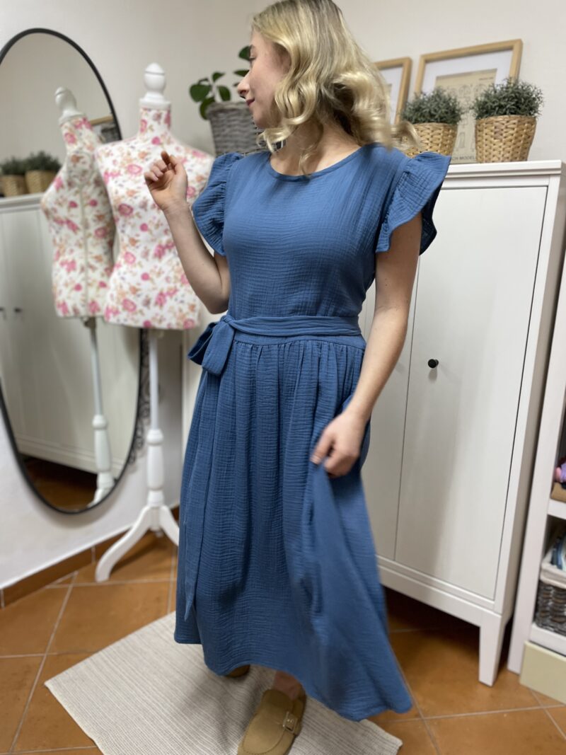 Vázací šaty z mušelínu NELLA