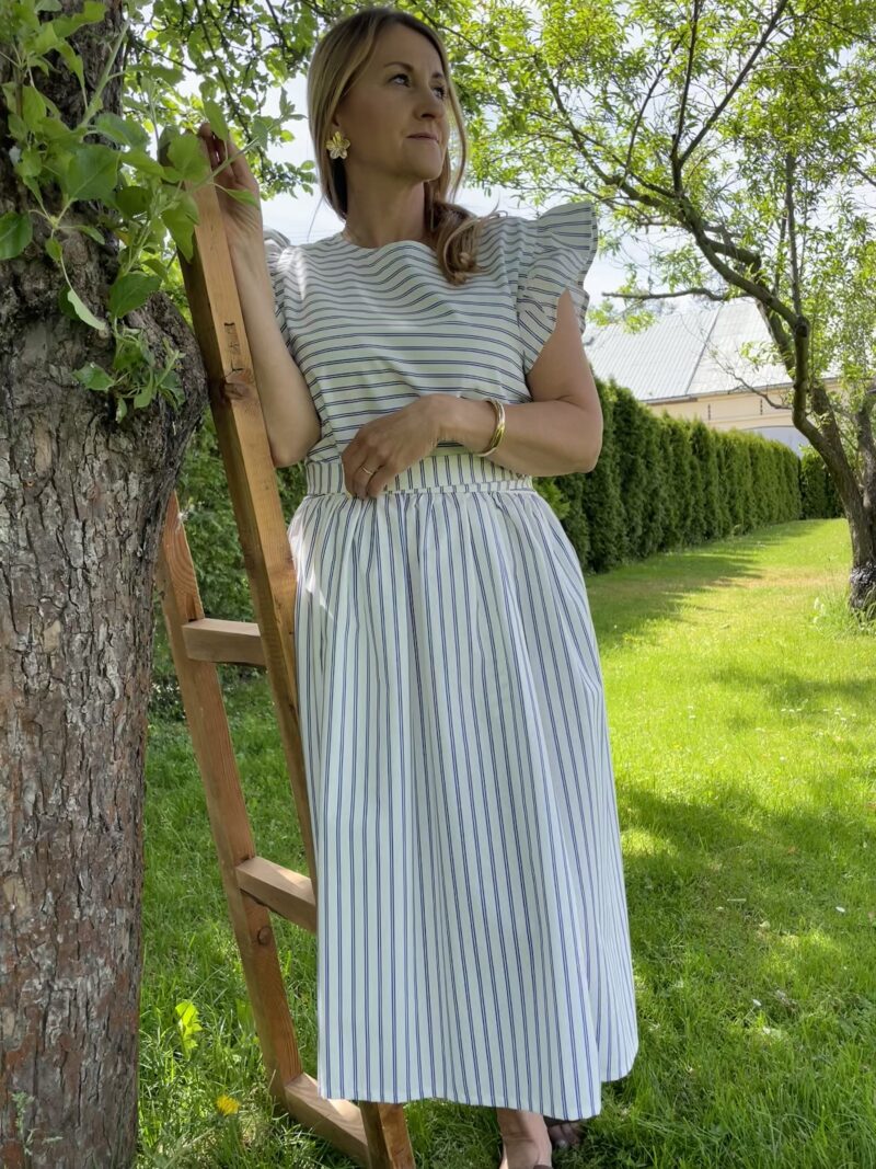 Bavlněné, vázací šaty KAROLÍNA